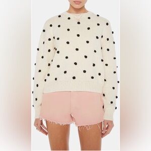 MOTHER Pompom Crewneck Sweater